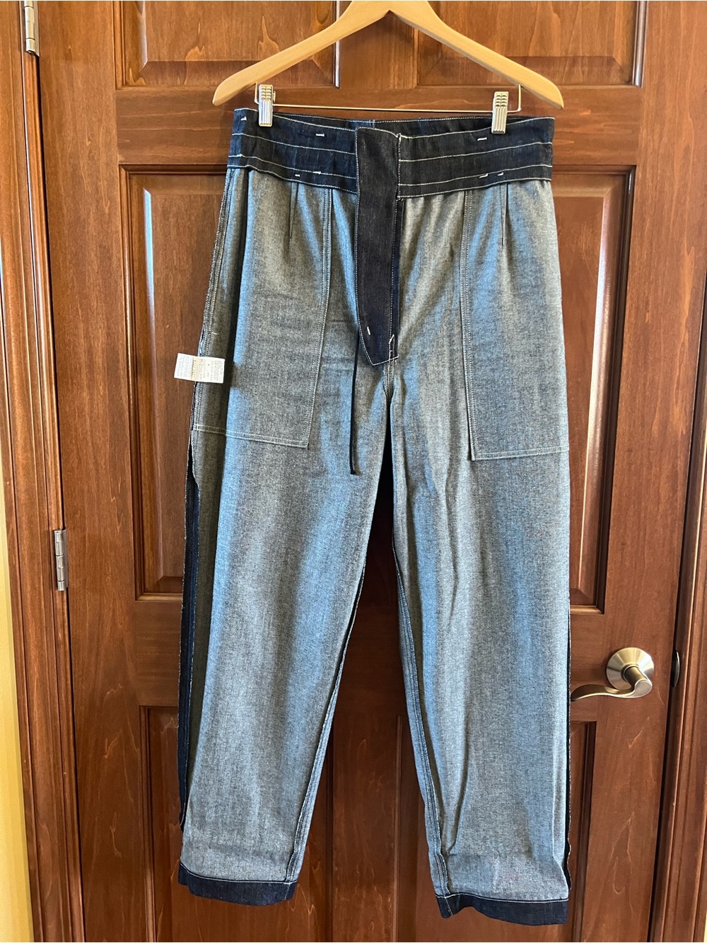 Yohji Yamamoto Jeans Dark Denim Pants Wide Leg Blue Indigo Size S (2 Japanese) - Picture 8 of 15